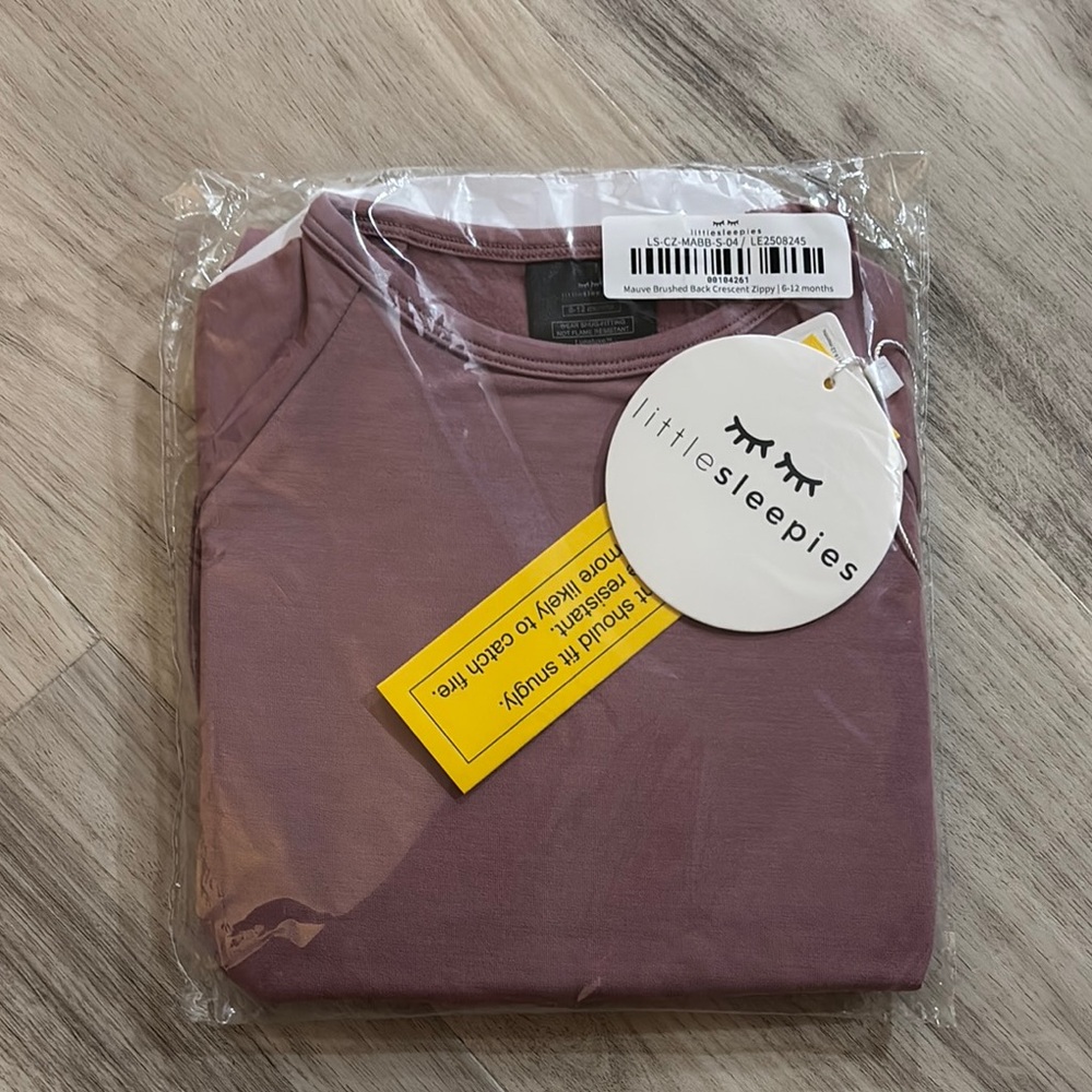Mauve Brushed Back Crescent Zippy